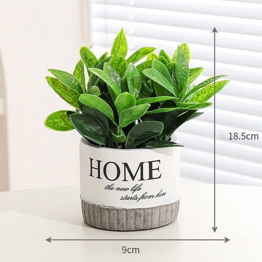 Artificial Hydrangea in White Ceramic Pot