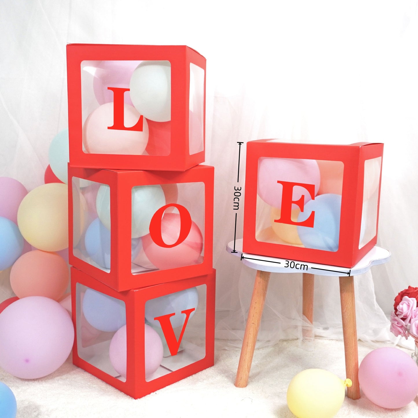 Transparent Square Box for Wedding & Party