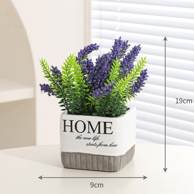 Artificial Hydrangea in White Ceramic Pot