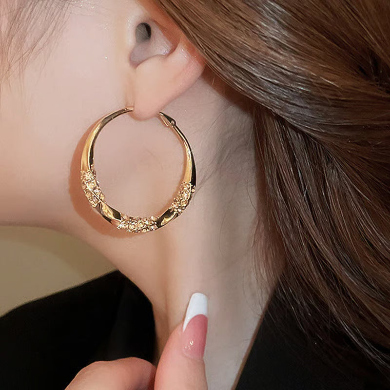 Circle Earrings with Zirconia