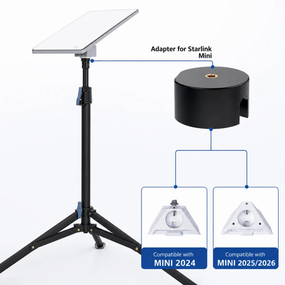 Portable Tripod Stand for Starlink Mini, Adjustable Folding Mount Kit with Carry Bag